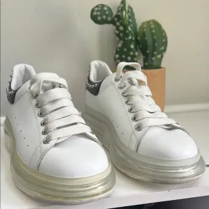Alexander McQueen White Studded Women's Sneakers Size 37/ US 7