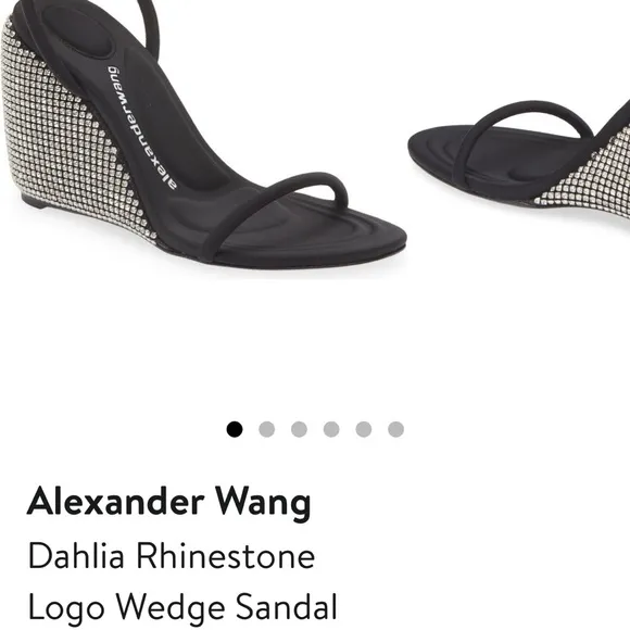 ALEXANDER WANGBlack Crystal Dahlia 95 Wedge Heels