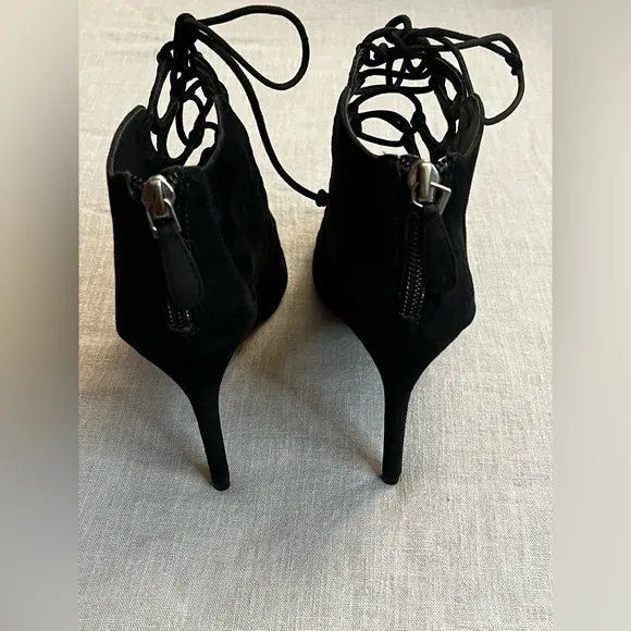 Alexandre Birman Black Suede Caged Sandals