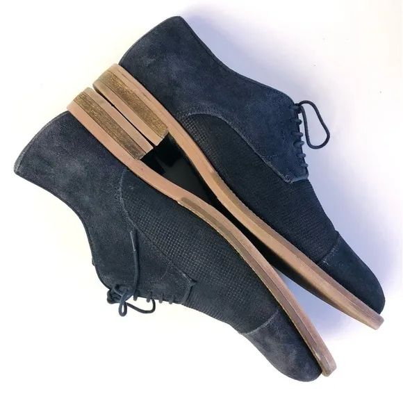 Alfani Eric Blue Suede Cap Toe Derby