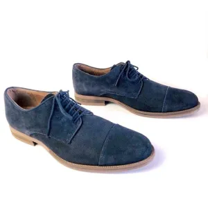 Alfani Eric Blue Suede Cap Toe Derby