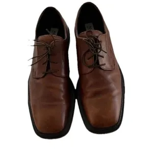Alfani Leather Paolo Oxford Men’s Sizez 10.5 Lace Shoes Travel MADE IN ITALY