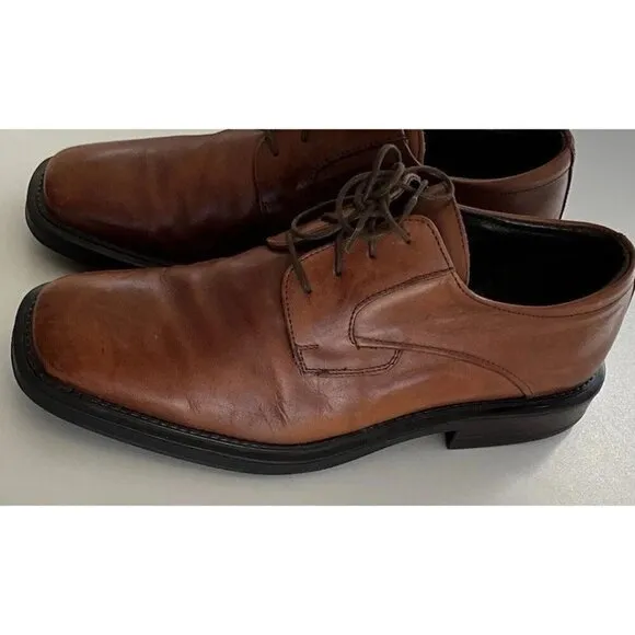 Alfani Leather Paolo Oxford Men’s Sizez 10.5 Lace Shoes Travel MADE IN ITALY