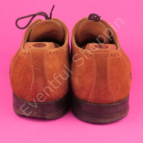 Alfred Sargent Highgrove Suede Brogue Captoe Oxfords in Snuff Size 8.5