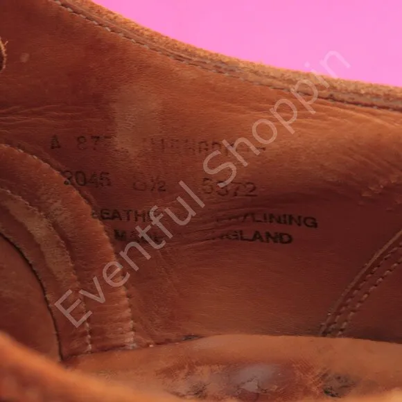 Alfred Sargent Highgrove Suede Brogue Captoe Oxfords in Snuff Size 8.5