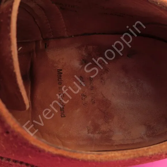 Alfred Sargent Highgrove Suede Brogue Captoe Oxfords in Snuff Size 8.5