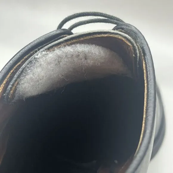 Allen Edmonds Delray Men Size 10.5 B Shoes Black Leather Split Toe Oxford 9564