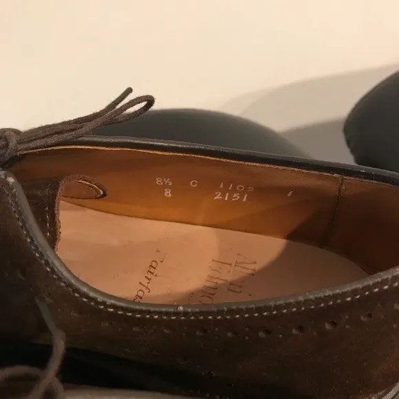 Allen Edmonds fairfax suede wholecut 8.5C NEW!