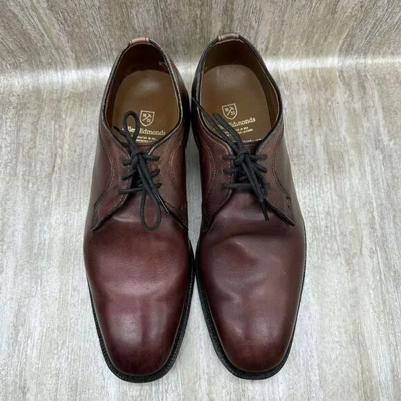 Allen Edmonds Grantham Mens Leather Shoes 7D Oxblood‎ USA EXCELLENT!!!