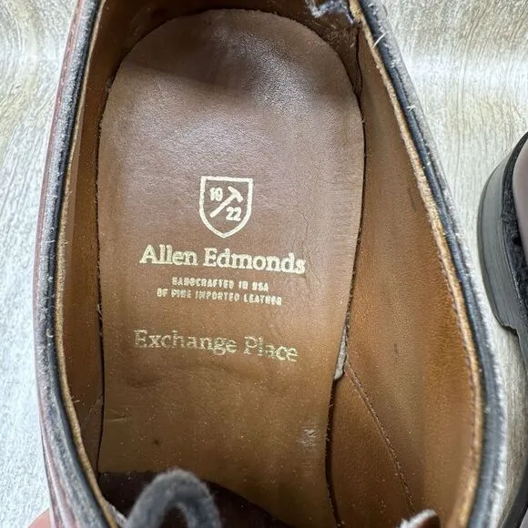 Allen Edmonds Grantham Mens Leather Shoes 7D Oxblood‎ USA EXCELLENT!!!