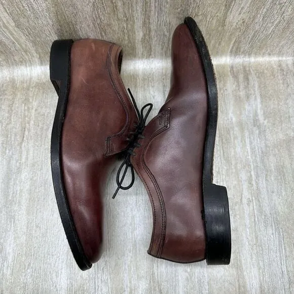 Allen Edmonds Grantham Mens Leather Shoes 7D Oxblood‎ USA EXCELLENT!!!