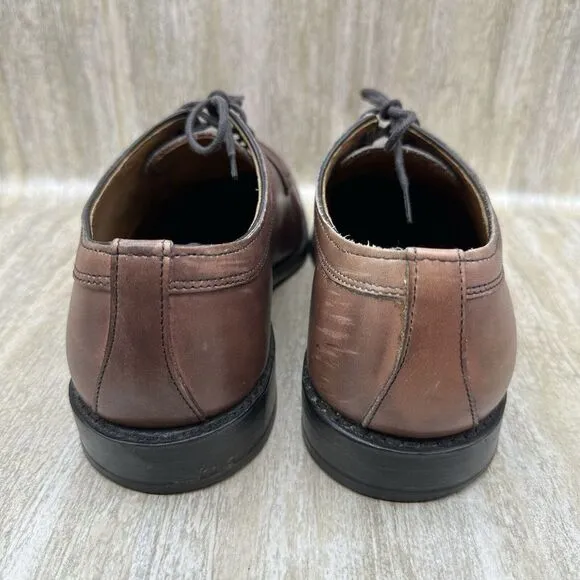 Allen Edmonds Grantham Mens Leather Shoes 7D Oxblood‎ USA EXCELLENT!!!