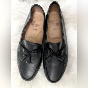 Allen Edmonds Leather Tassel Loafers Urbino Size 8.5 Black Slip On Dress Shoes