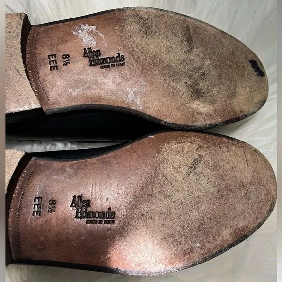Allen Edmonds Leather Tassel Loafers Urbino Size 8.5 Black Slip On Dress Shoes