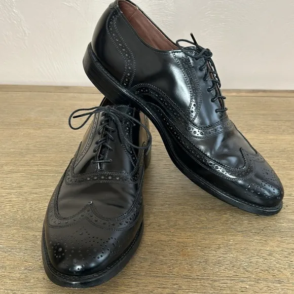 Allen Edmonds Lloyd Men's Black Wingtip Oxford Dress Shoes. Size 9.5 Made in USA