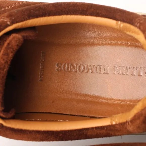Allen Edmonds Porter City Shoes Men's Size 9 D Derby Sneaker Brown Suede