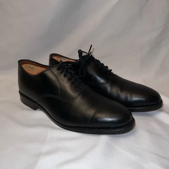 Allen Edmonds Shoes Black Leather Carlyle Derby Men's Size 9 1/2 8830 20224S