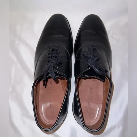 Allen Edmonds Shoes Black Leather Carlyle Derby Men's Size 9 1/2 8830 20224S