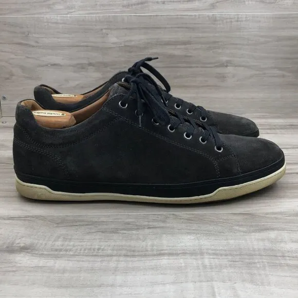 Allen Edmonds Shoes Mens 13D Porter Gray Suede Lace Up Sneakers