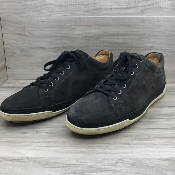 Allen Edmonds Shoes Mens 13D Porter Gray Suede Lace Up Sneakers