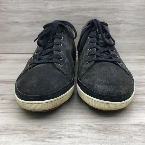 Allen Edmonds Shoes Mens 13D Porter Gray Suede Lace Up Sneakers