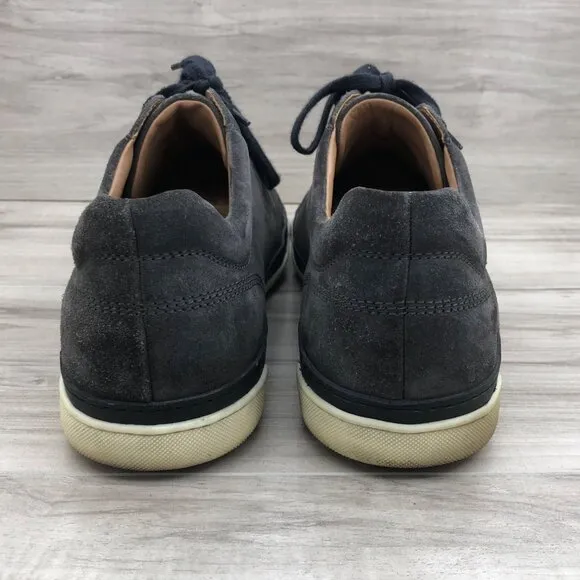 Allen Edmonds Shoes Mens 13D Porter Gray Suede Lace Up Sneakers