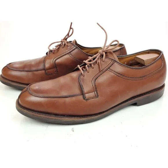 ALLEN EDMONDS STOCKBRIDGE 3754 Chile Brown Leather Ox Shoes Sz 12 D $325