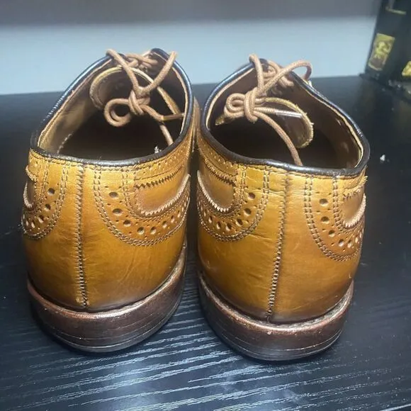Allen Edmonds Strand Cap Toe Oxford Lace Up Walnut Brown Leather Shoes Size 14