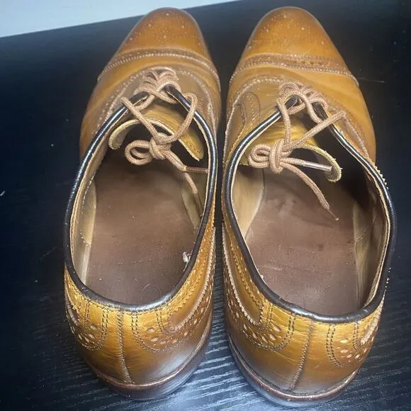 Allen Edmonds Strand Cap Toe Oxford Lace Up Walnut Brown Leather Shoes Size 14