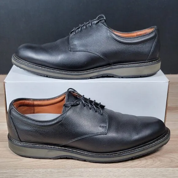 Allen Edmonds Wanderer Derby Shoes Mens Size 13 D Black Pebbled Leather
