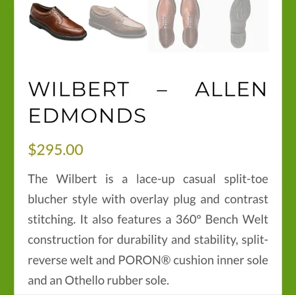 Allen Edmonds Wilbert Lace Up Oxford Leather Shoes Men's 13 D