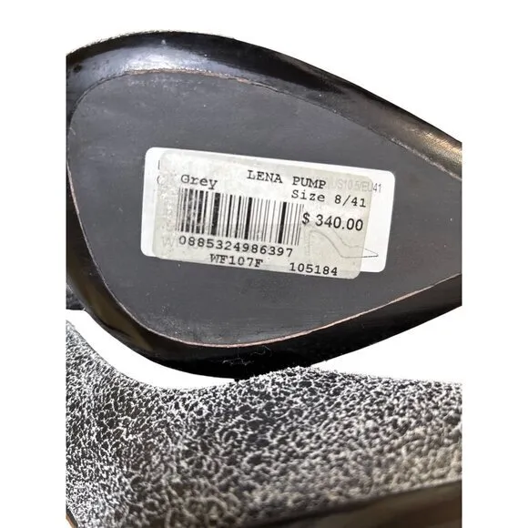 AllSaints Grey Leather Lena Pump Size 41 Heels NWOB Fits Like a‎ 9 $340