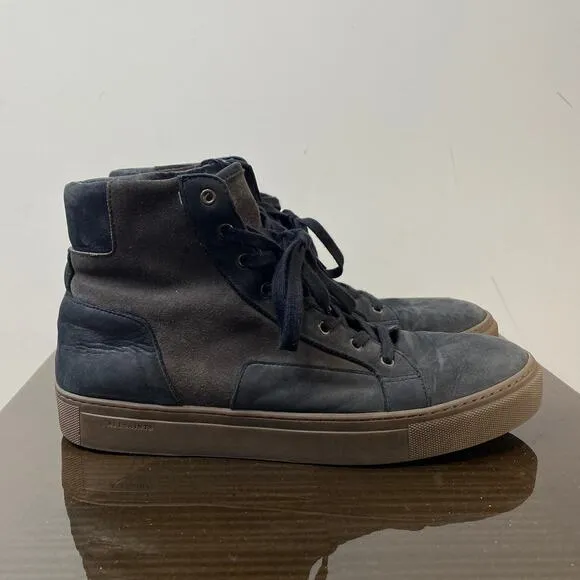 Allsaints Suede Leather High Top Sneakers Shoes Men's 44 US 10