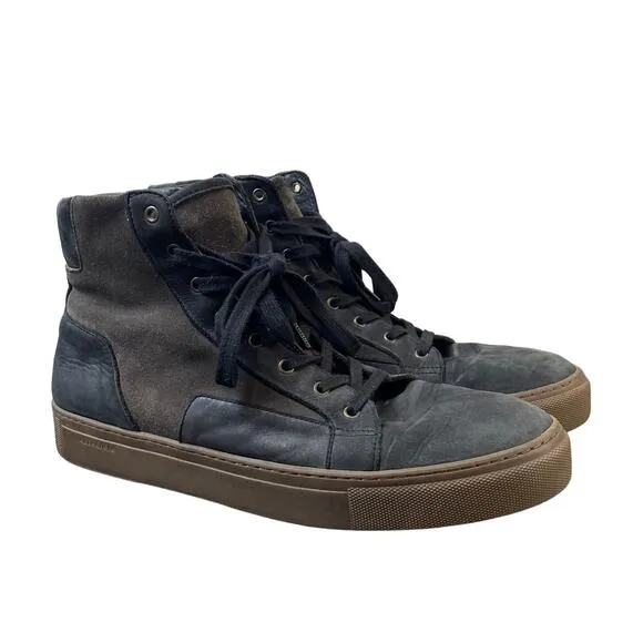 Allsaints Suede Leather High Top Sneakers Shoes Men's 44 US 10