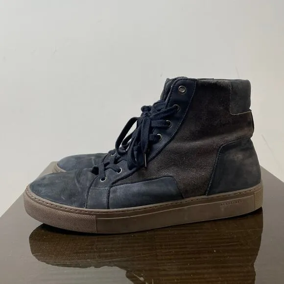 Allsaints Suede Leather High Top Sneakers Shoes Men's 44 US 10