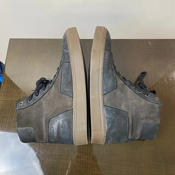 Allsaints Suede Leather High Top Sneakers Shoes Men's 44 US 10