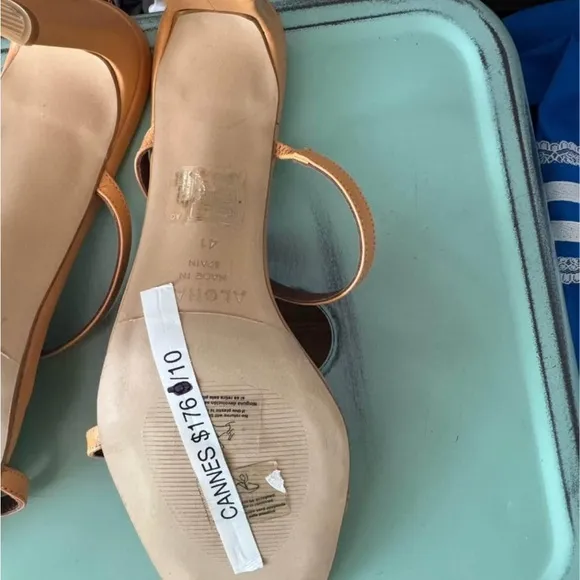 Alohas Cannes strappy orange heels size 41