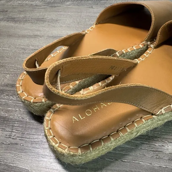 ALOHAS Ibiza handmade espadrille sandals tan size 38/US7.5 IMMACULATE