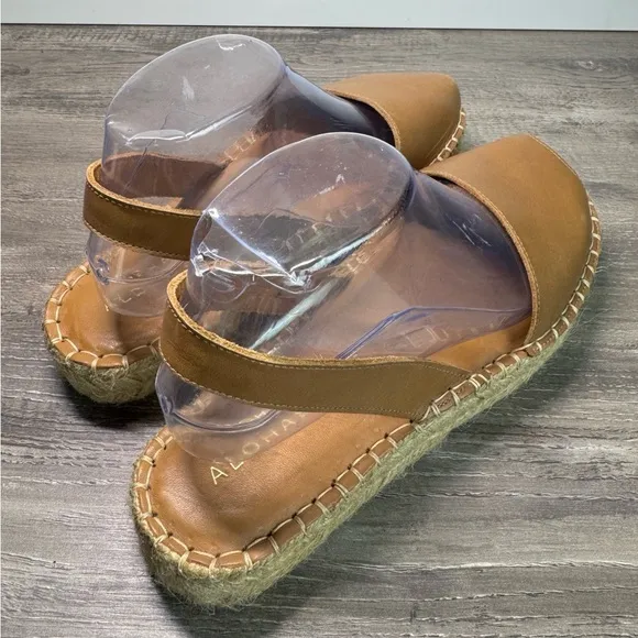 ALOHAS Ibiza handmade espadrille sandals tan size 38/US7.5 IMMACULATE