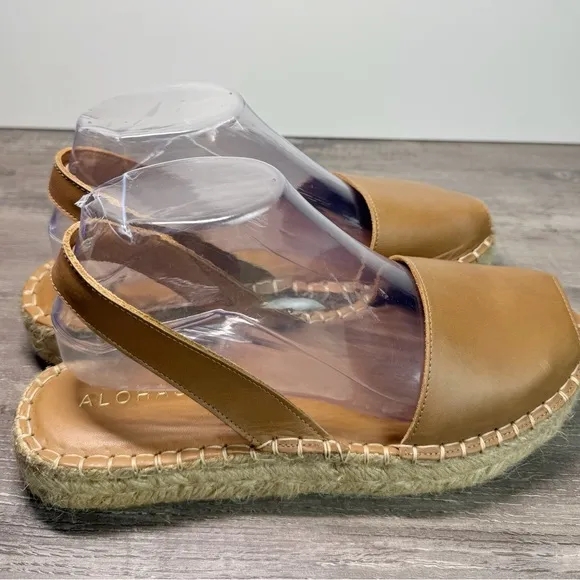 ALOHAS Ibiza handmade espadrille sandals tan size 38/US7.5 IMMACULATE