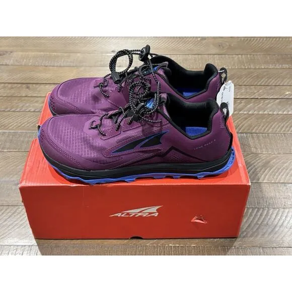 Altra Lone Peak 5 - RARE Plum - Running Shoes - NO TIE LACES - Womens Size 10.5