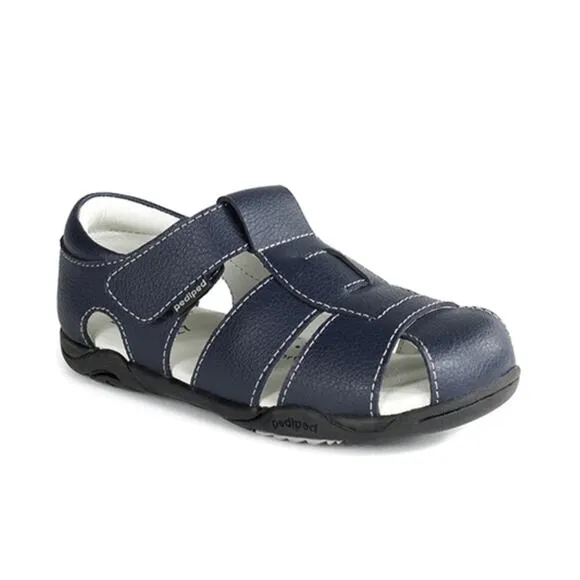 &quot;Pediped Sydney Kids Sandals, Navy, Size 8.5US&quot;. MSRP 55