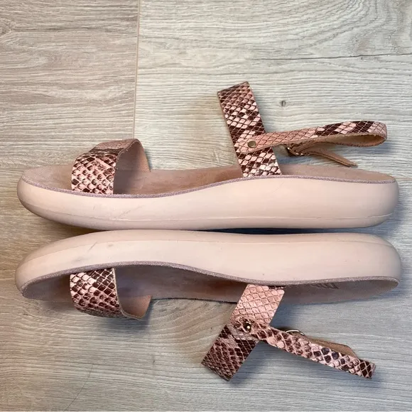 Ancient Greek Sandals Snake Print leather Sandals with comfort sole. EU size 38