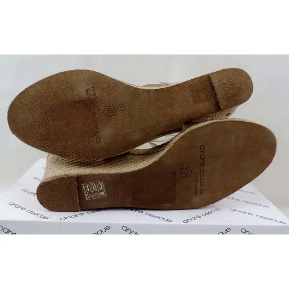 Andre Assous Desi Espadrille Wedge Sandal Platinum Gold
