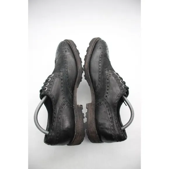 Andrea Ventura Firenze  Men's EU 43 Oxford Wingtip Black Leather Shoes