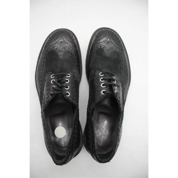 Andrea Ventura Firenze  Men's EU 43 Oxford Wingtip Black Leather Shoes