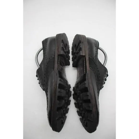 Andrea Ventura Firenze  Men's EU 43 Oxford Wingtip Black Leather Shoes