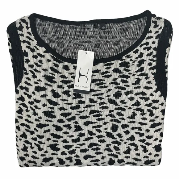 Animal Print Scoop Neck Long Sleeve Dressy Knit