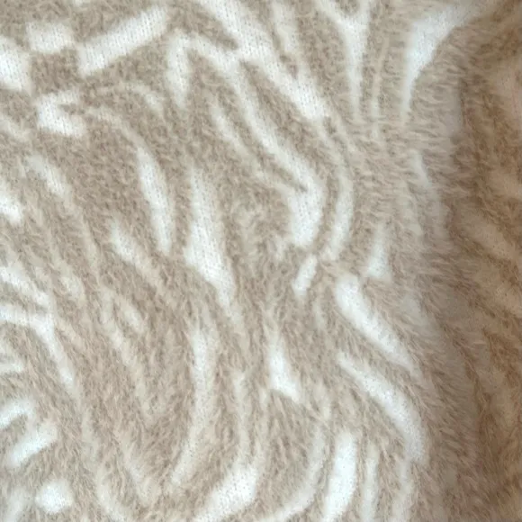 Anthropologie Pilcro Cream &amp; Tan Tiger Stripe Sweater