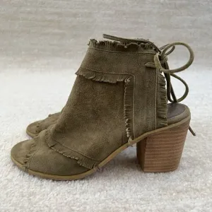 Anthropologie Silent D Gresham Fringe Heels Shoes US 6-6.5 / EU 37